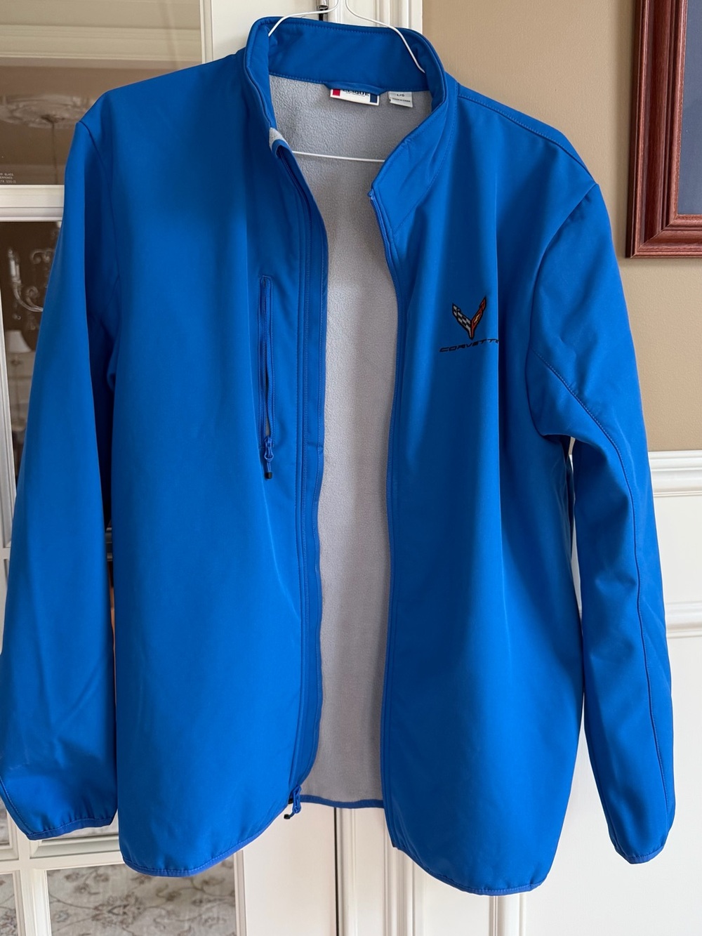 Men's Corvette Blue Softshell Jacket - Embroidered